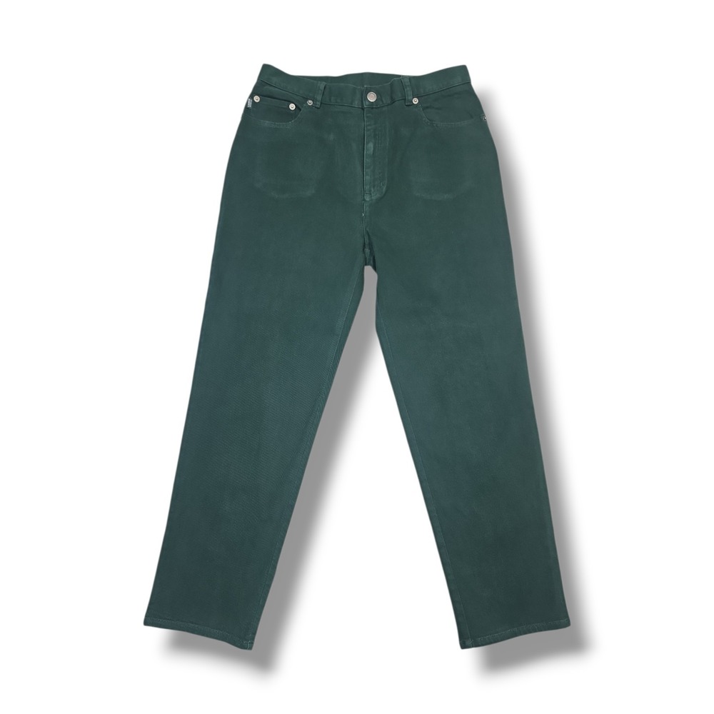 Vintage Lauren Jeans Co Ralph Lauren Dark Green Denim Jeans Women's 12P 30x28.5